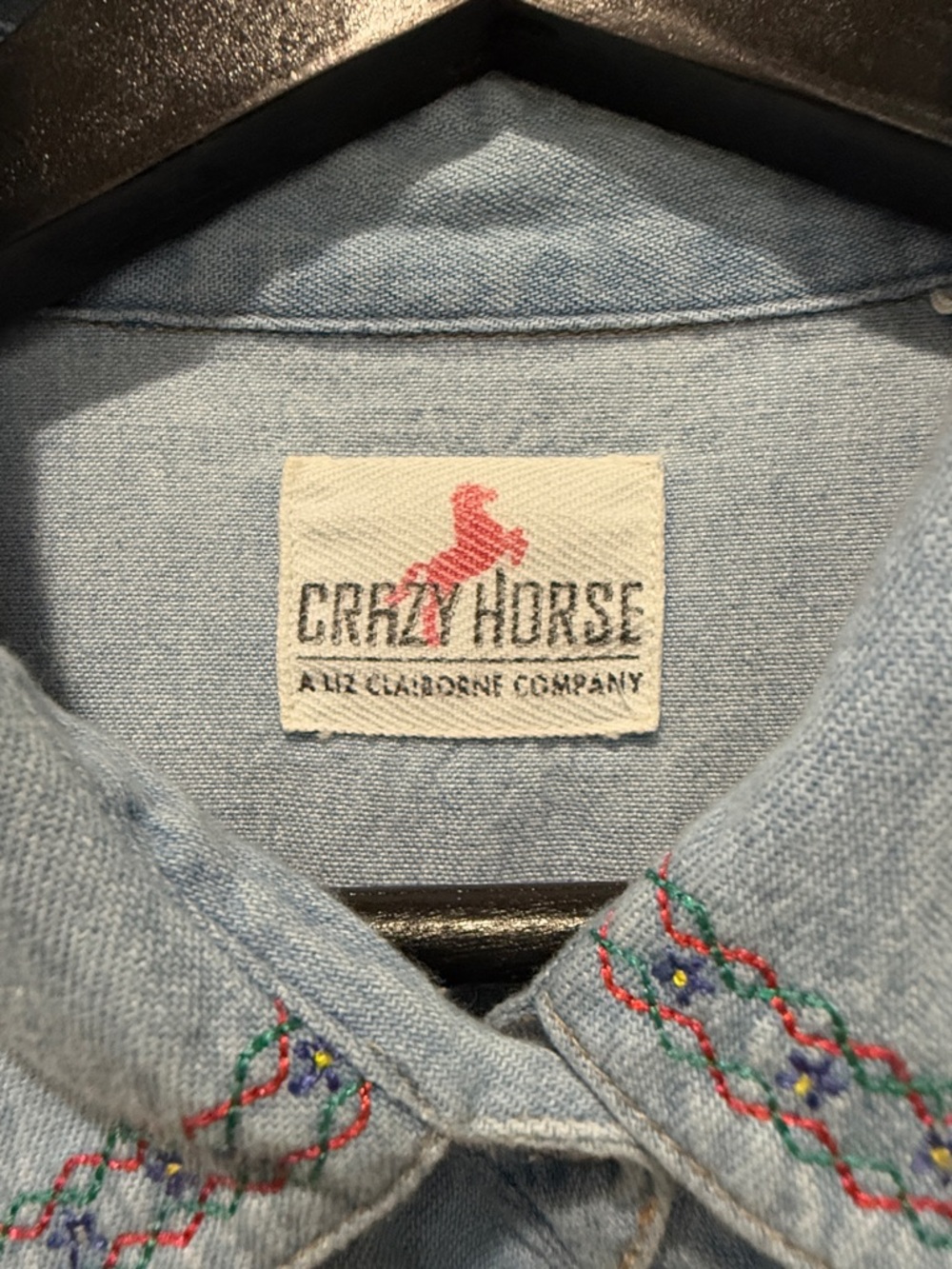 Crazy Horse Chambray 100% Cotton Button Up Shirt Size‎ L - Picture 3 of 4